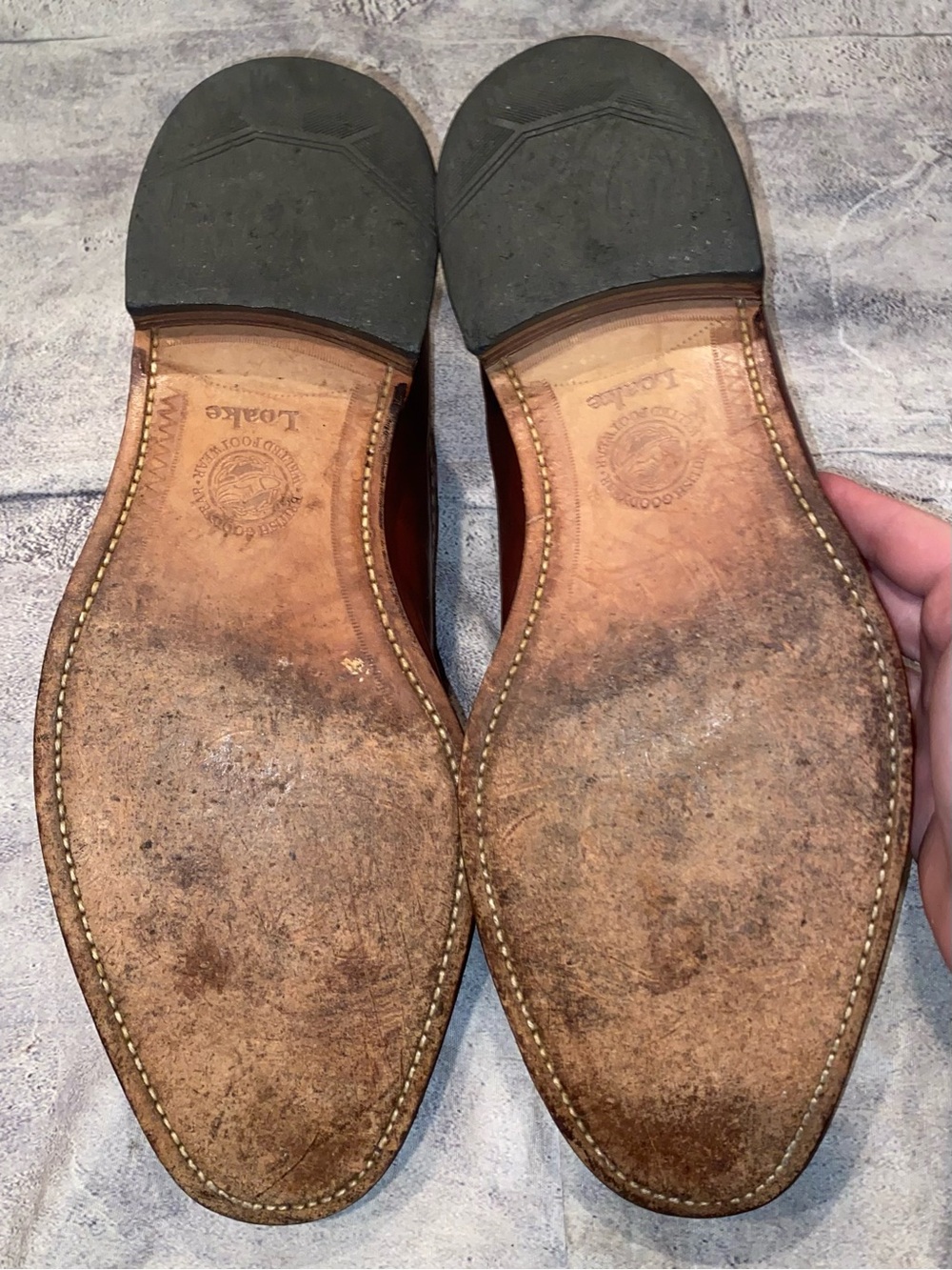 Loake Derby Oxfords Long Wing Brogues Leather Dress Shoes Work Office 13 England - Picture 8 of 8